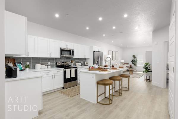 Modern Kitchen with Bar area at The Vue At Desert Color, St. George